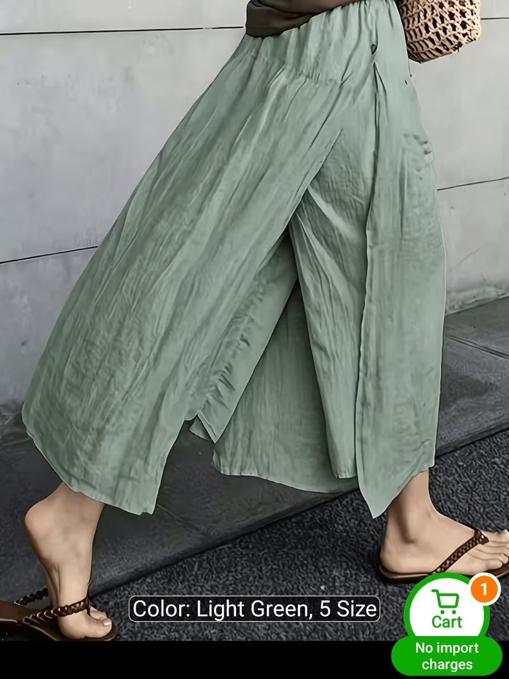 Source Unknown Mint Green Maxi Overlay Skirt